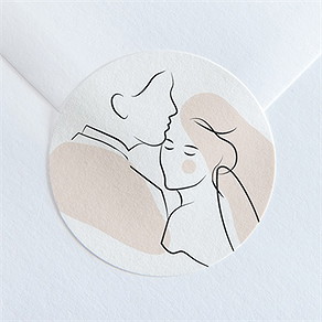 Aufkleber Hochzeit umarmung