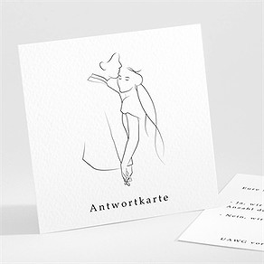 Antwortkarte Hochzeit skizze