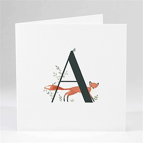 Geburtskarte tieralphabet