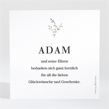 Dankeskarte Geburt tieralphabet - Vue 2