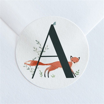 Sticker Geburt tieralphabet