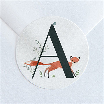 Sticker Geburt tieralphabet