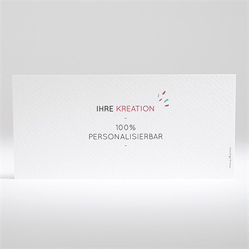 Dankeskarte Hochzeit blanco - 21x10cm (n131100) - Vue 2