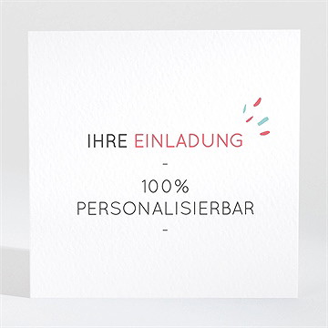 Einladung Taufe blanco - 9,5x9,5cm (n3001669)