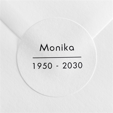 Aufkleber Trauer silberne initiale