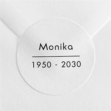 Aufkleber Trauer Silberne Initiale