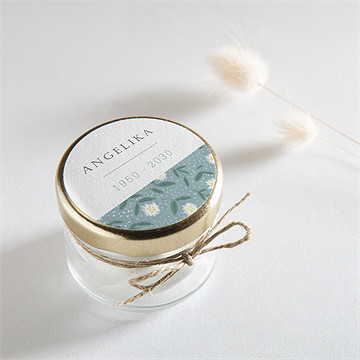 Aufkleber Trauer Blumige Skizze - Vue 2