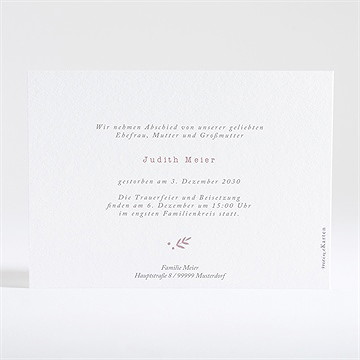 Trauerkarte ihr lächeln - vue 4