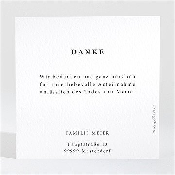 Trauerdanksagung Trauerkrone - Vue 2