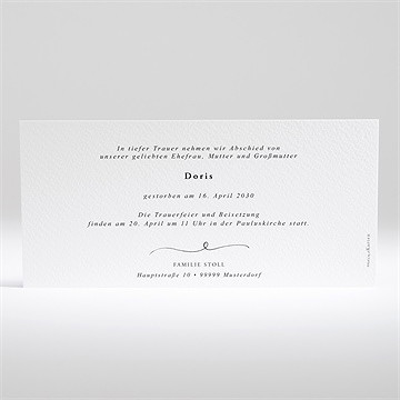 Trauerkarte schöne erinnerung - querformat - Vue 2