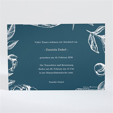 Trauerkarte blumenzeichnung - Vue 2