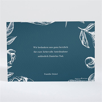 Trauerdanksagung Blumenzeichnung - Vue 2