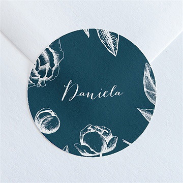 Aufkleber Trauer Blumenzeichnung