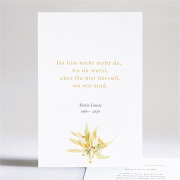 Trauerkarte Wilde blume