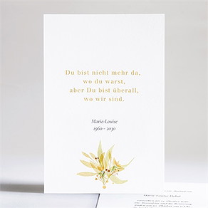 Trauerkarte wilde blume