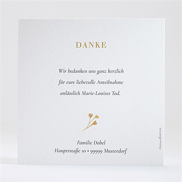 Trauerdanksagung wilde blume - quadrat - Vue 2