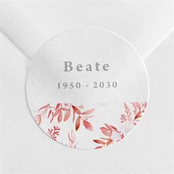 Aufkleber Trauer Rotes blumenbeet - kupfer