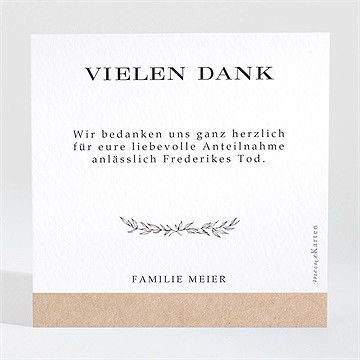 Trauerdanksagung kraftschöpfen - quadrat klein - Vue 2