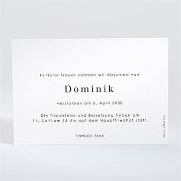 Trauerkarte letzer gruß - Vue 2