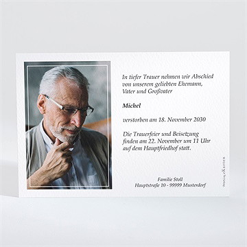Trauerkarte schönes portrait