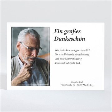 Trauerdanksagung schönes portrait