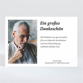 Trauerdanksagung schönes portrait - magnet