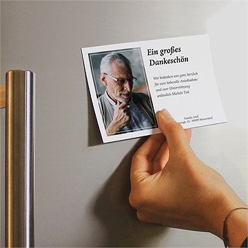 Trauerdanksagung Schönes Portrait - Magnet - Vue 2