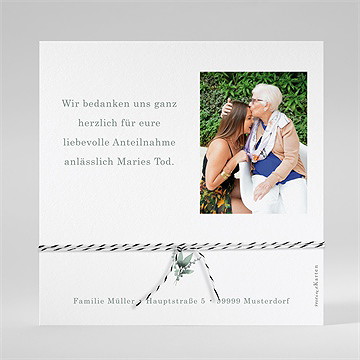 Trauerdanksagung souvenir - saatpapier - vue 3