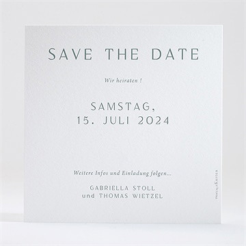 Save The Date Karte Aquarell Poesie Mit Initiale - Vue 2