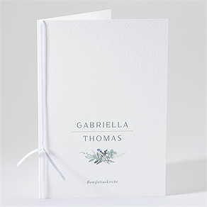 Kirchenheft Hochzeit aquarell poesie mit initiale