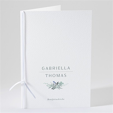 Kirchenheft Hochzeit aquarell poesie mit initiale