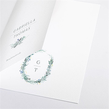 Kirchenheft Hochzeit aquarell poesie mit initiale - Vue 2