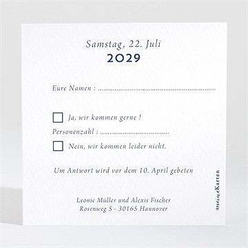 Antwortkarte Hochzeit Einzigartige Fingerabdrücke - Vue 2