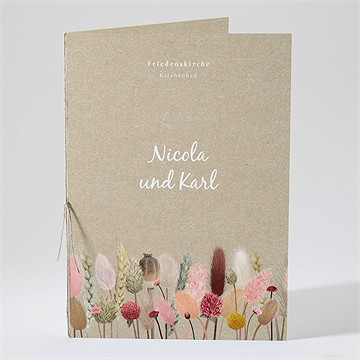 Kirchenheft Hochzeit feldblumenstrauß