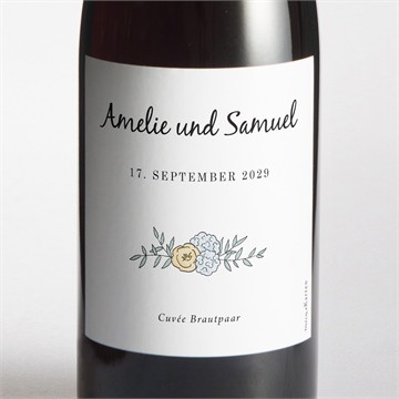 Flaschenetikett Hochzeit Liebespaar