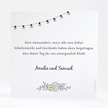 Dankeskarte Hochzeit liebespaar - gold - Vue 3