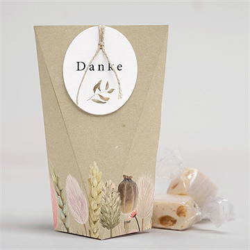 Geschenkbox Hochzeit Feldblumenstrauß - Schachtel