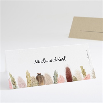 Tischkarte Hochzeit Feldblumenstrauß