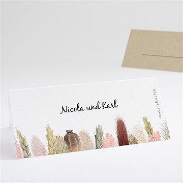 Tischkarte Hochzeit feldblumenstrauß