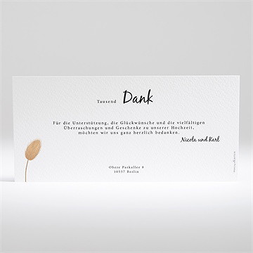 Dankeskarte Hochzeit feldblumenstrauß - Vue 2