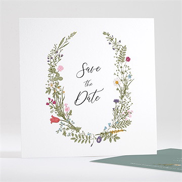 Save the Date Karte gravur mit ländlichem motiv