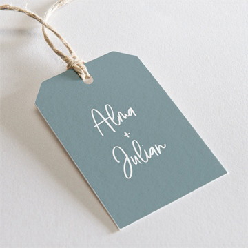 Geschenkanhänger Hochzeit liebeszeichnung