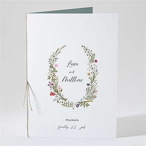Kirchenheft Hochzeit gravur mit ländlichem motiv