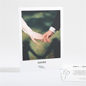 Dankeskarte Hochzeit liebeszeichnung
