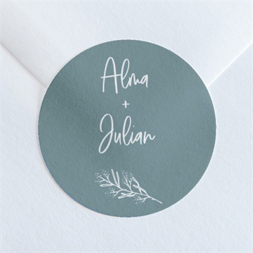 Aufkleber Hochzeit liebeszeichnung - doppelklapp