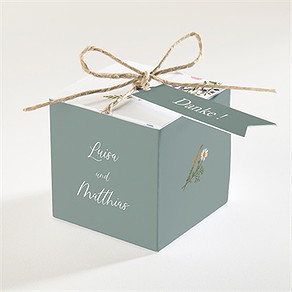 Geschenkbox Hochzeit gravur mit ländlichem motiv
