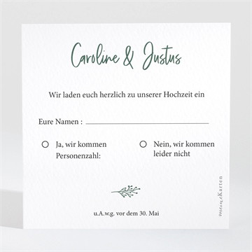 Antwortkarte Hochzeit Samenliebe