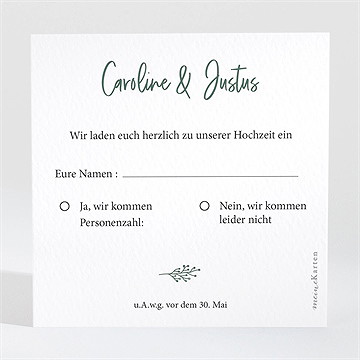Antwortkarte Hochzeit samenliebe