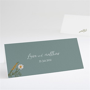 Tischkarte Hochzeit gravur mit ländlichem motiv