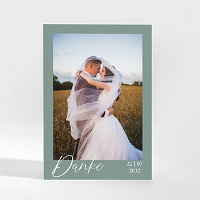 Dankeskarte Hochzeit gravur mit ländlichem motiv